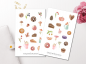 Preview: Herbst Gebäck Sticker Set